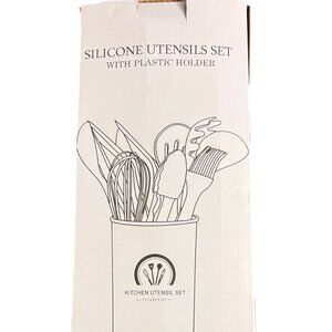 Silicone Kitchen Utensil Set 14 items w/ Holder (New with box)